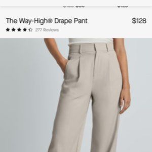 Everlane The Way High Drape Pant Size 00S Color Sandstone